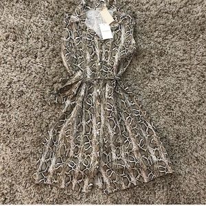 laura bianchi linen dress Laura Bianchi | Dresses | Laura Bianchi Snake Print Linen Belted Button Front Shirt Dress Sz M